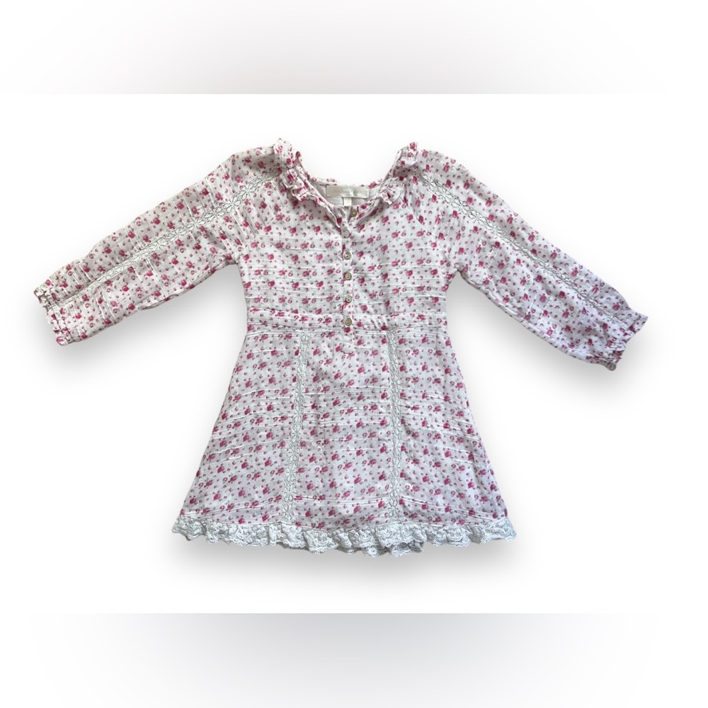 LoveShackFancy Pink Floral Girls Dress ( size 5-6)